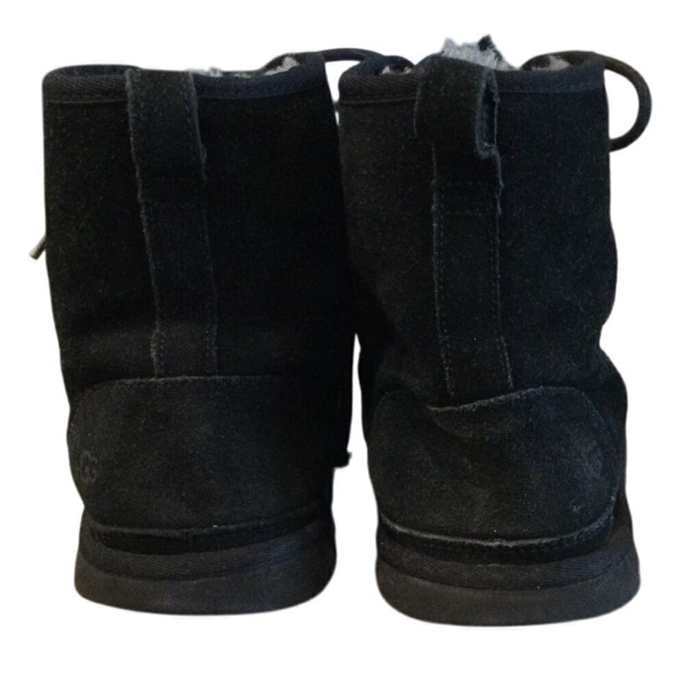 Uggs Women's Neumel High Top Boots Size 8 Black Chukka Suede Wool Treadlite Y2K - Picture 5 of 7